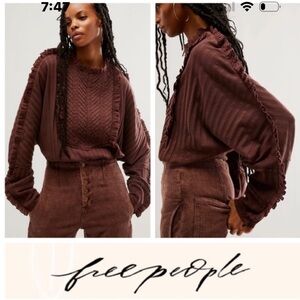 Free People Brown Blouse